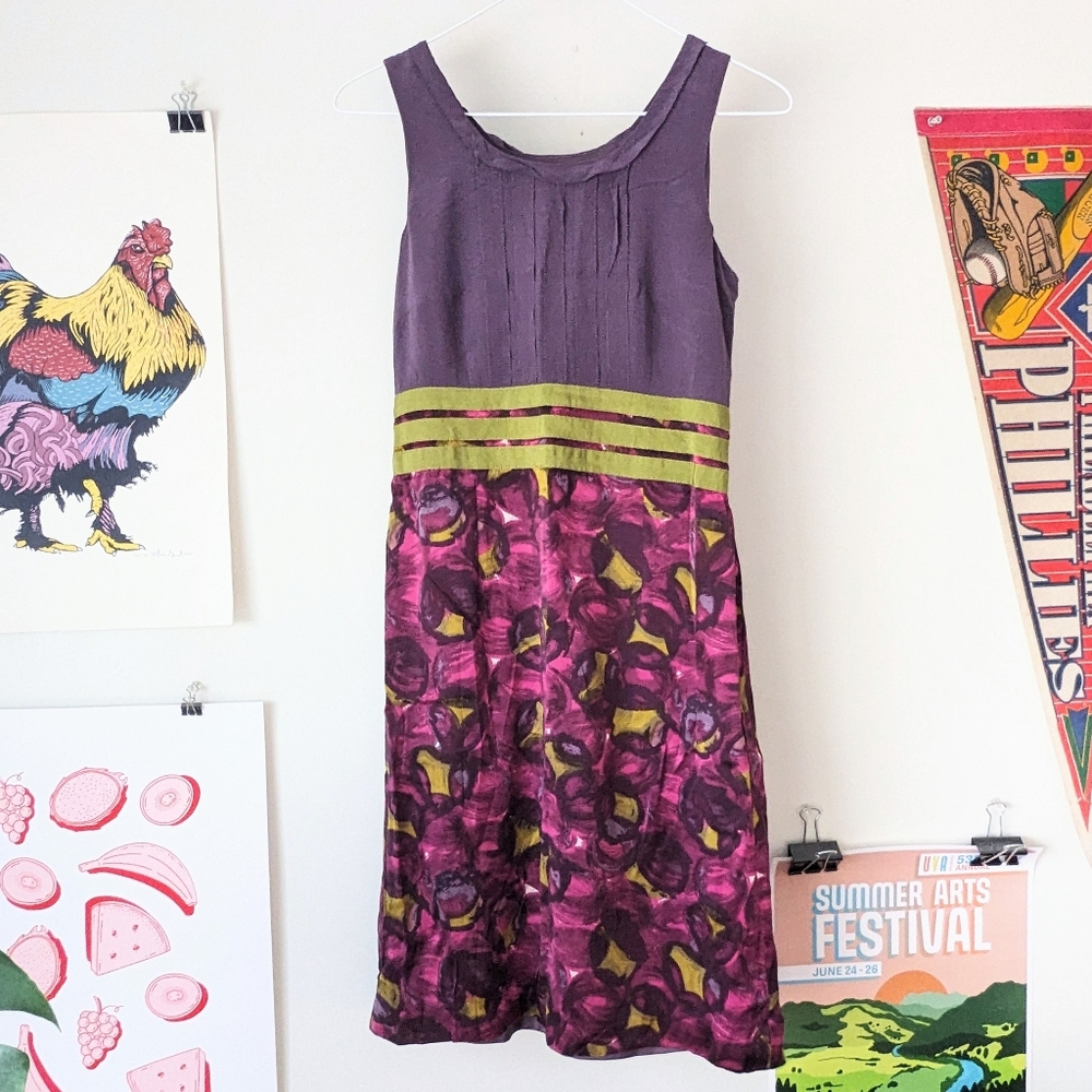 Boden Limited Edition Silk Floral Cocktail Dress